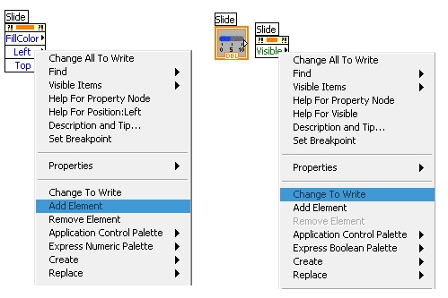 Property Node: изменение свойств визуальных компонентов LabVIEW в процессе выполнения программы